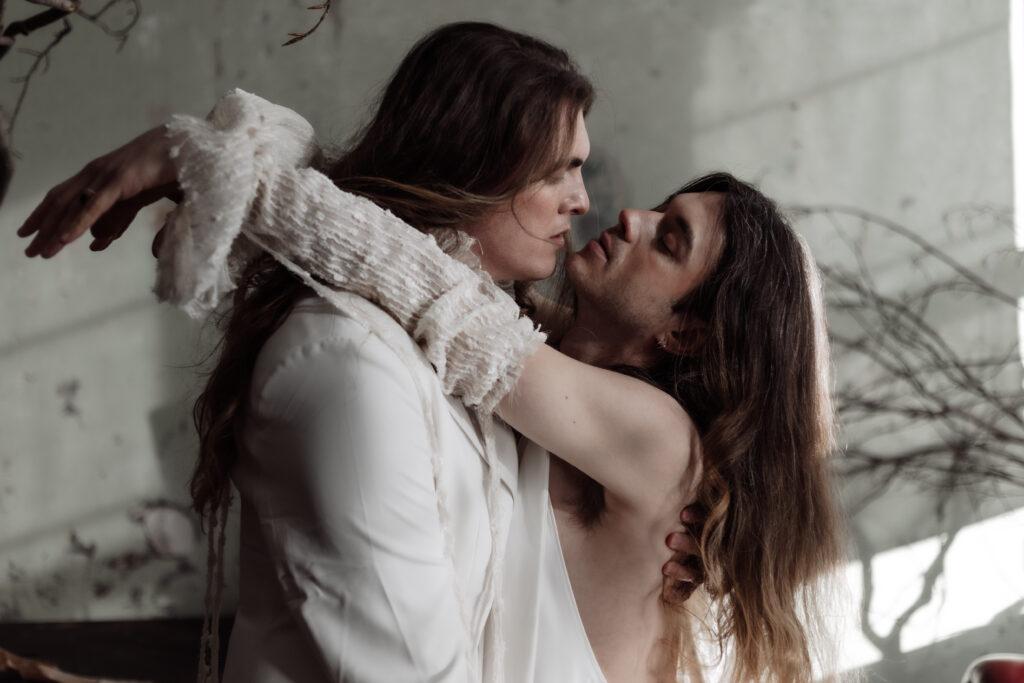 lgbtq wedding portrait by a fine art wedding photographer. Creating art within wedding photography