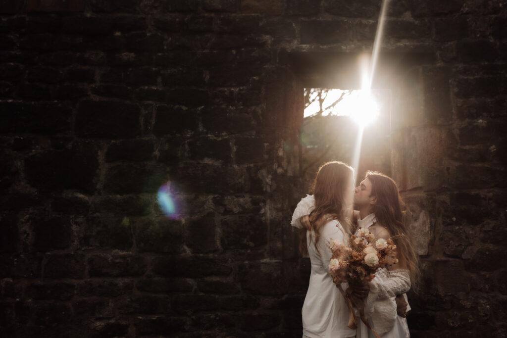 lgbtq wedding portrait by a fine art wedding photographer. Creating art within wedding photography
